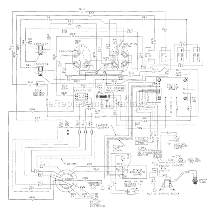 Page G Diagram and Parts List for 1189-0  Briggs and Stratton Generator